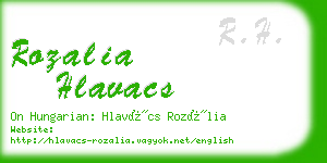 rozalia hlavacs business card